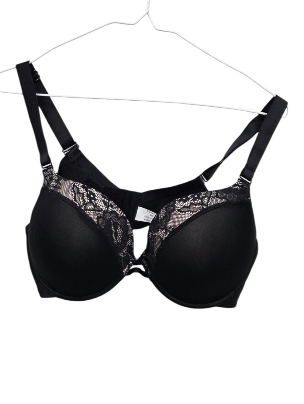 Black Lace-Accent Push-Up Bra - Women Intimates & Sleepwear 42B